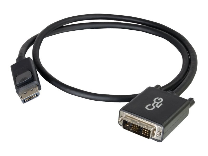 C2G Cables To Go 54328 C2G/Cables to Go 3ft DisplayPort to DVI Adapter Cable - DVI-D Single Link - Black - Image 1